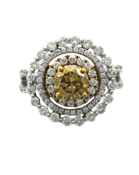 Fancy Brown Yellow Diamond Solitaire